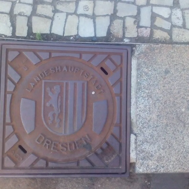 Manhole cover in Dresden, Germany