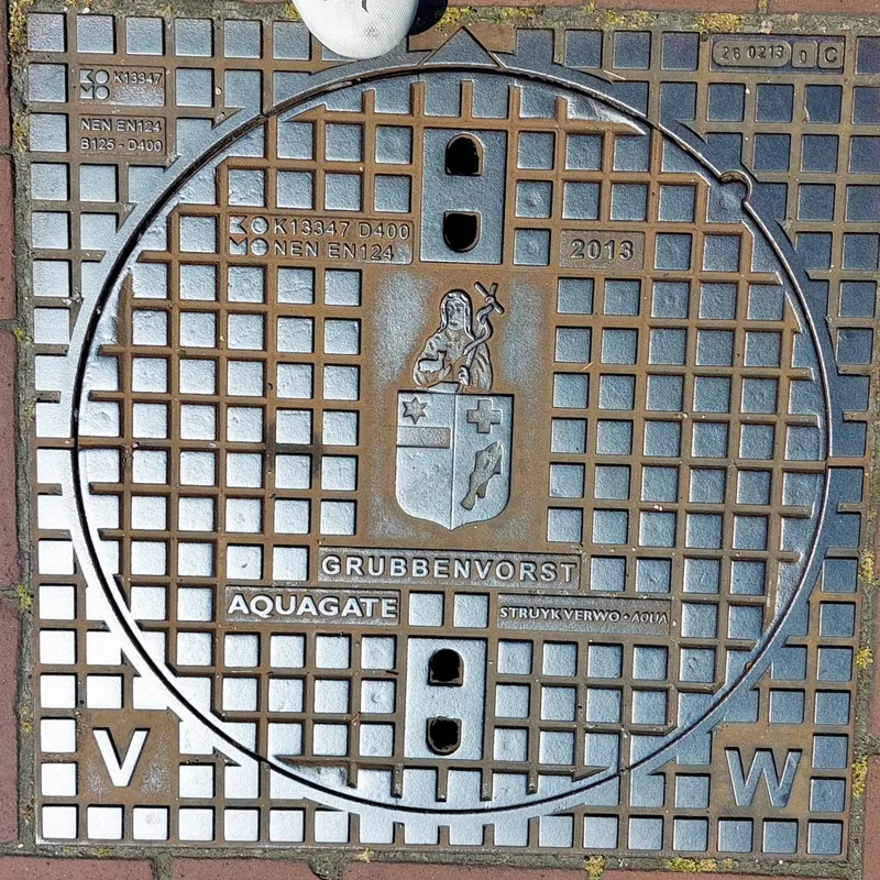 Manhole cover in Grubbenvorst, Netherlands