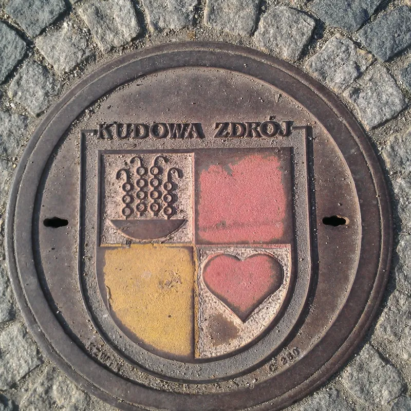 Manhole cover in Kudowa-Zdrój, Poland