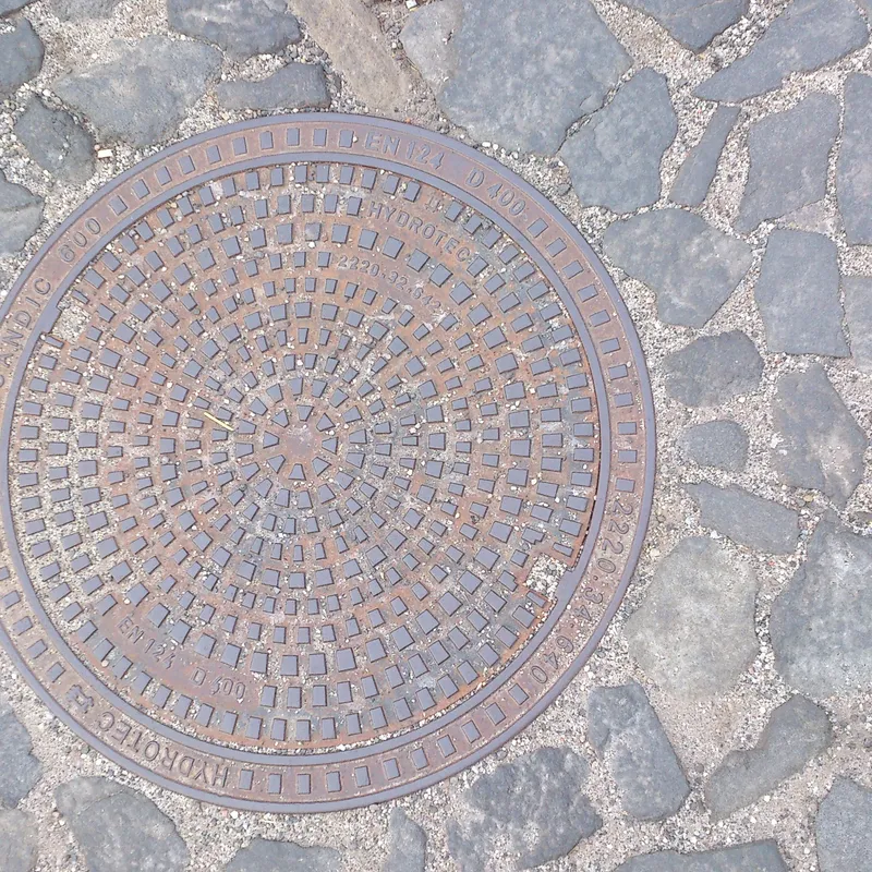 Manhole cover in Libštát, Czechia