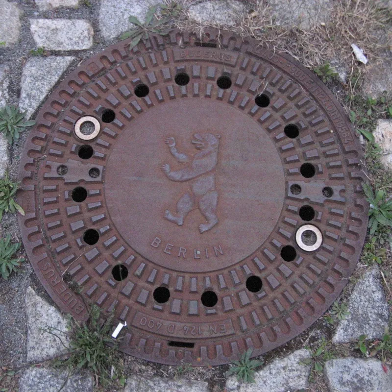 Manhole cover in Berlin, Germany