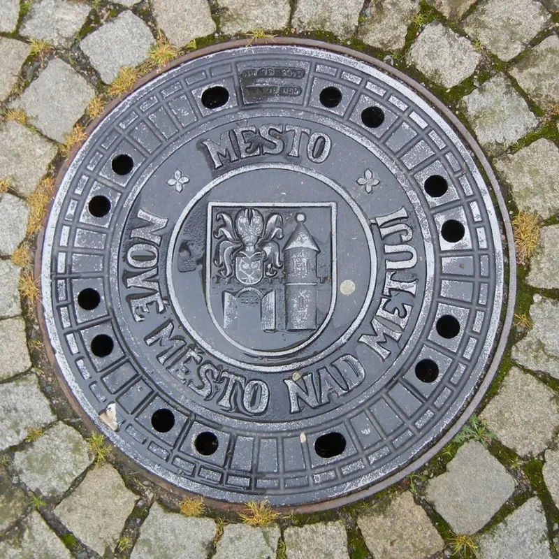 Manhole cover in Nové Město nad Metují, Czechia