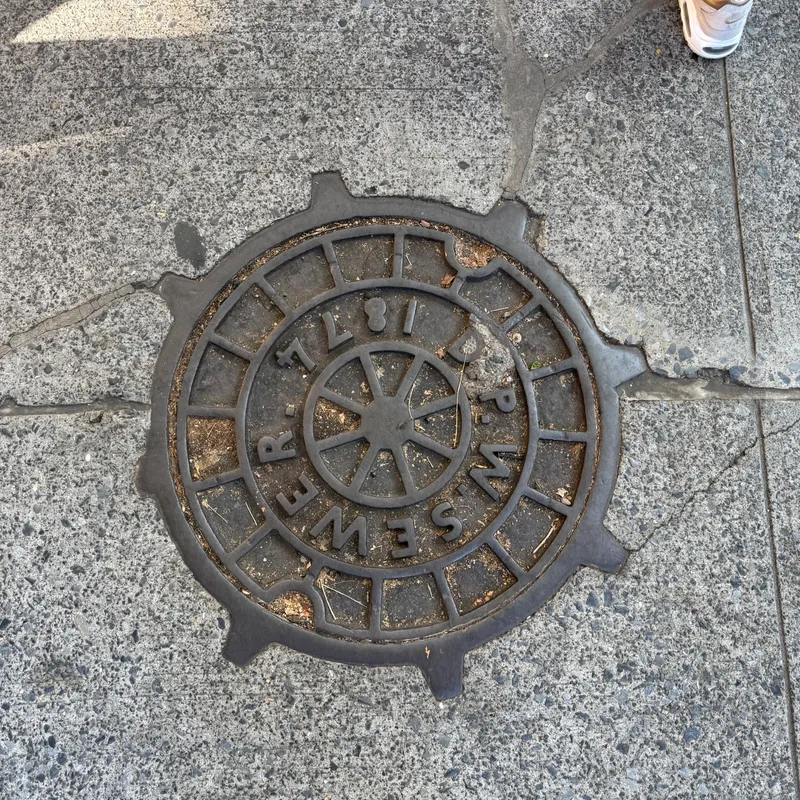 Manhole cover in Hoboken, United States