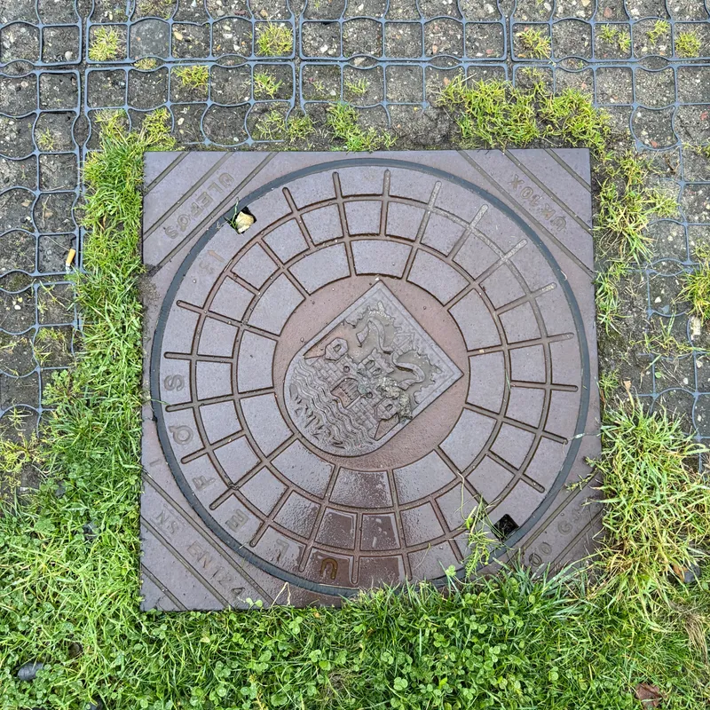 Manhole cover in Båstlund, Denmark