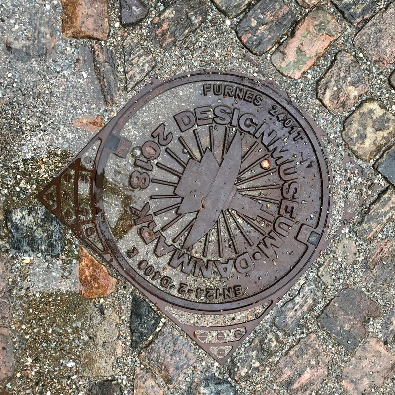 Manhole cover in Copenhagen, Denmark