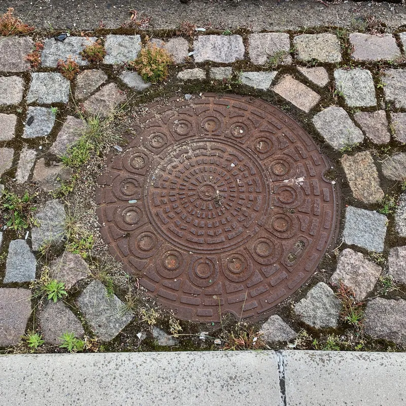Manhole cover in Hamburg, Germany