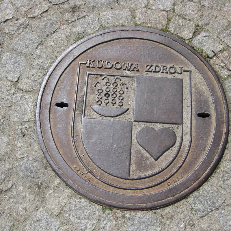 Manhole cover in Kudowa-Zdrój, Poland
