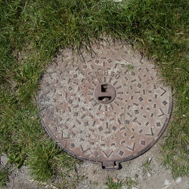 Manhole cover in Strážnice, Czechia