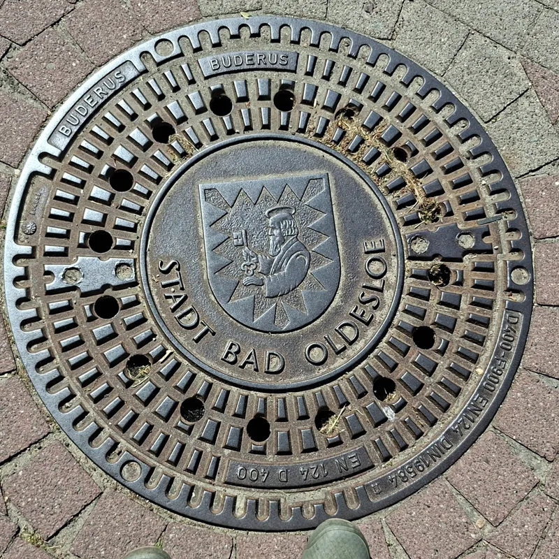 Manhole cover in Bad Oldesloe, Germany