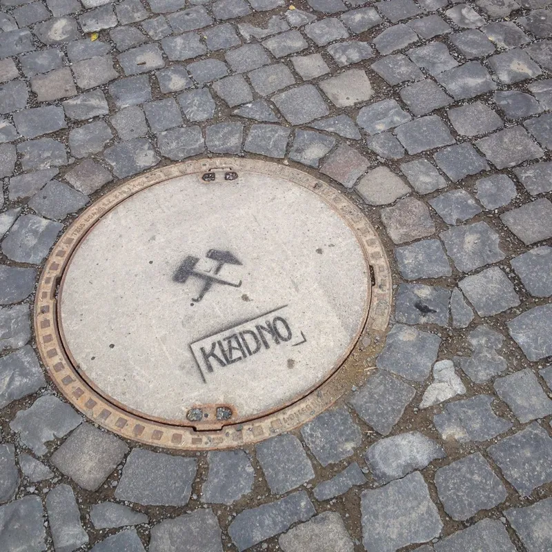 Manhole cover in Kladno, Czechia