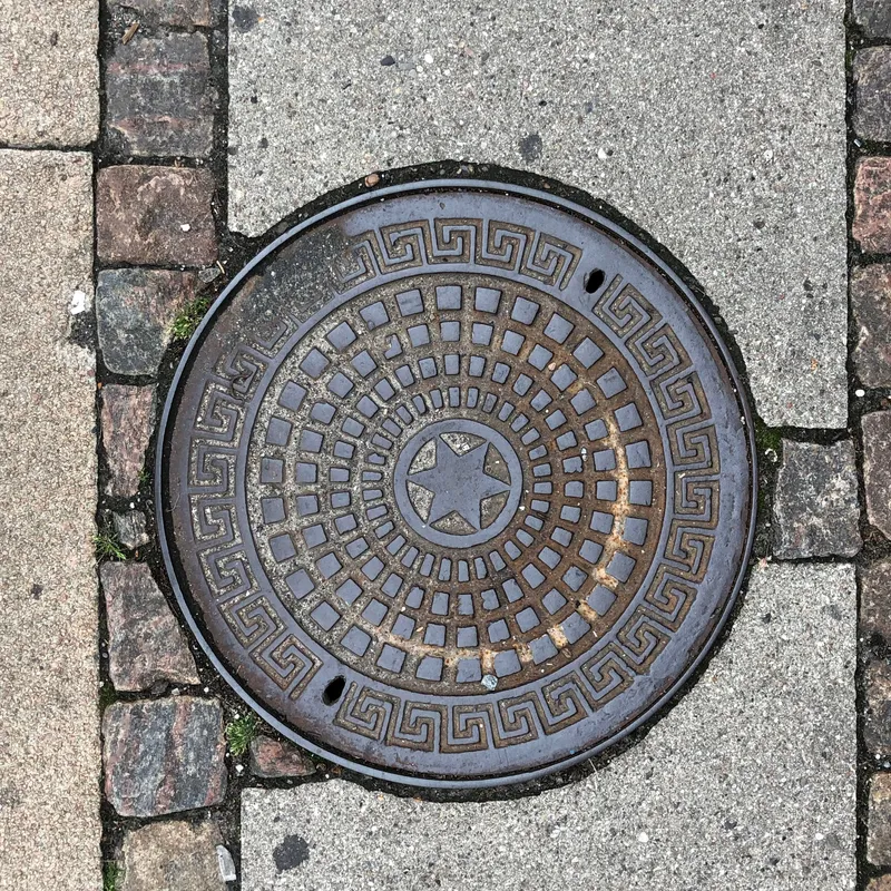 Manhole cover in Copenhagen, Denmark