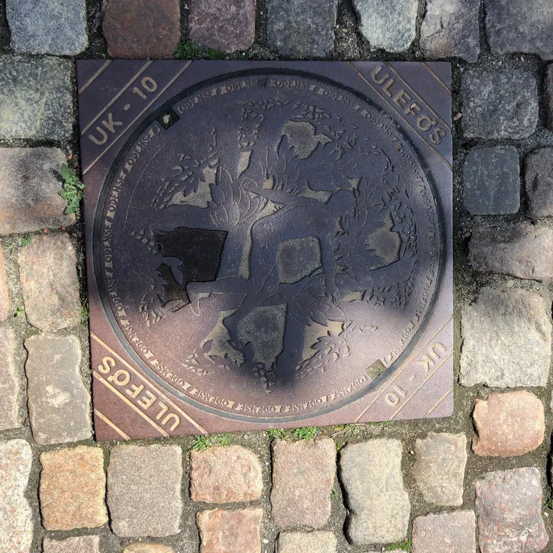 Manhole cover in Copenhagen, Denmark