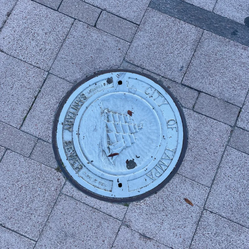Manhole cover in Tampa, United States