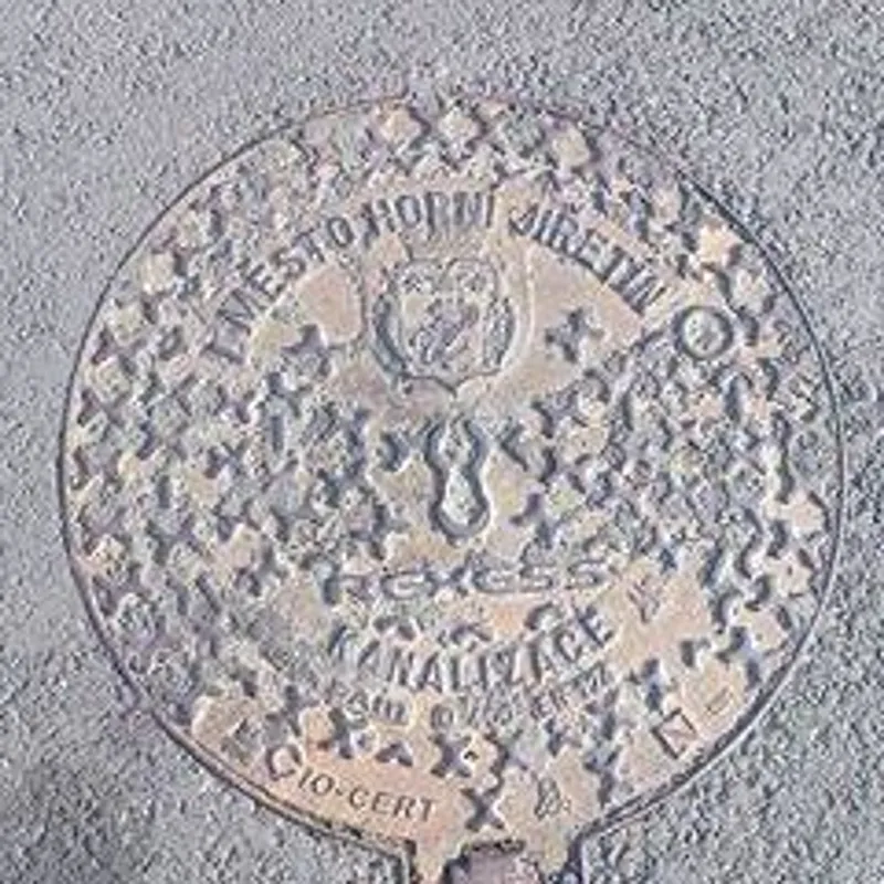 Manhole cover in Horní Jiřetín, Czechia