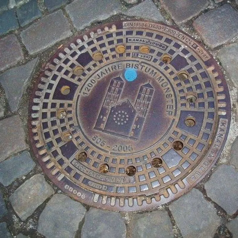 Manhole cover in Münster, Germany