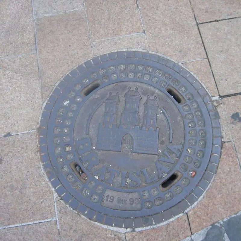 Manhole cover in Bratislava, Slovakia