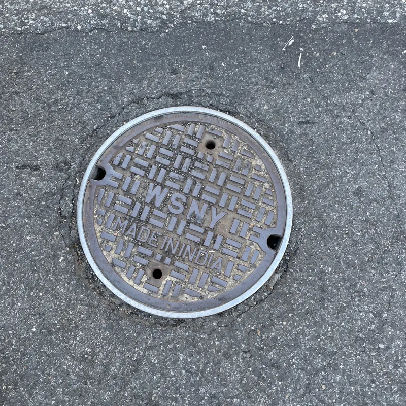 Manhole cover in Hoboken, United States