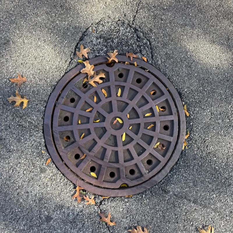 Manhole cover in Hoboken, United States