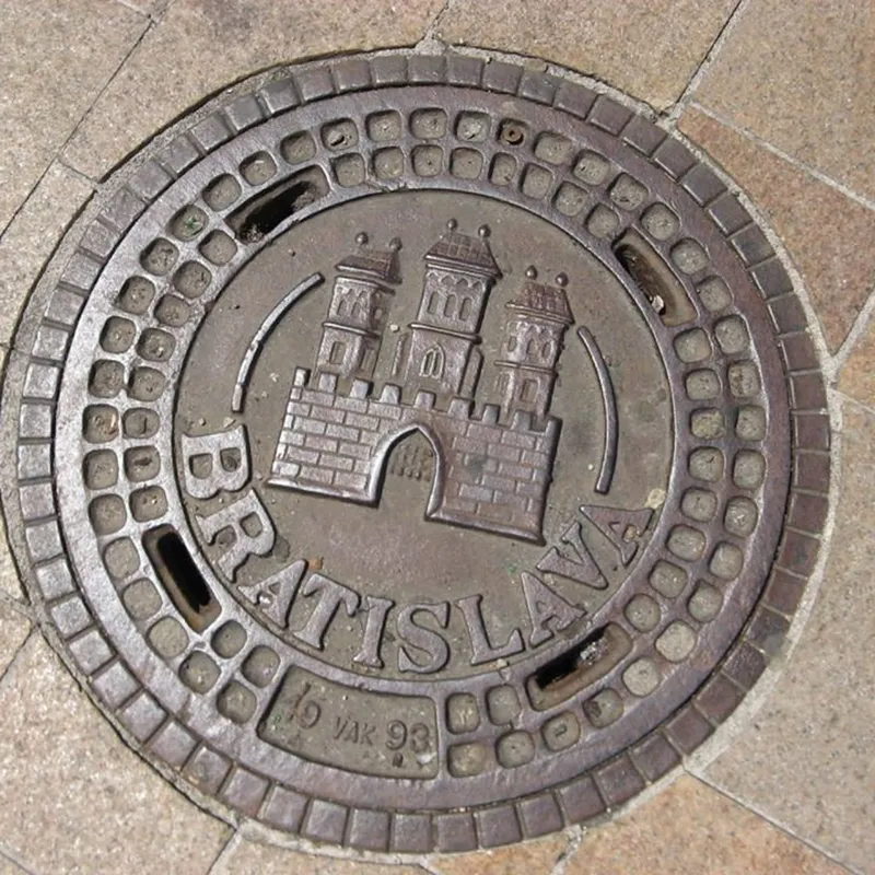 Manhole cover in Bratislava, Slovakia