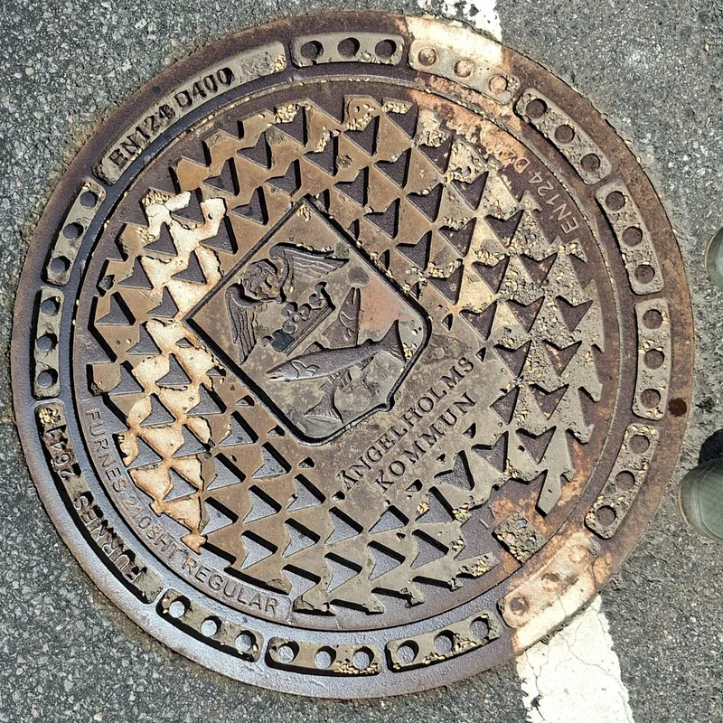 Manhole cover in Starby, Sweden