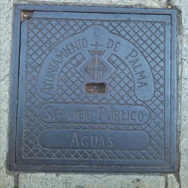 Manhole cover in Palma, Spain
