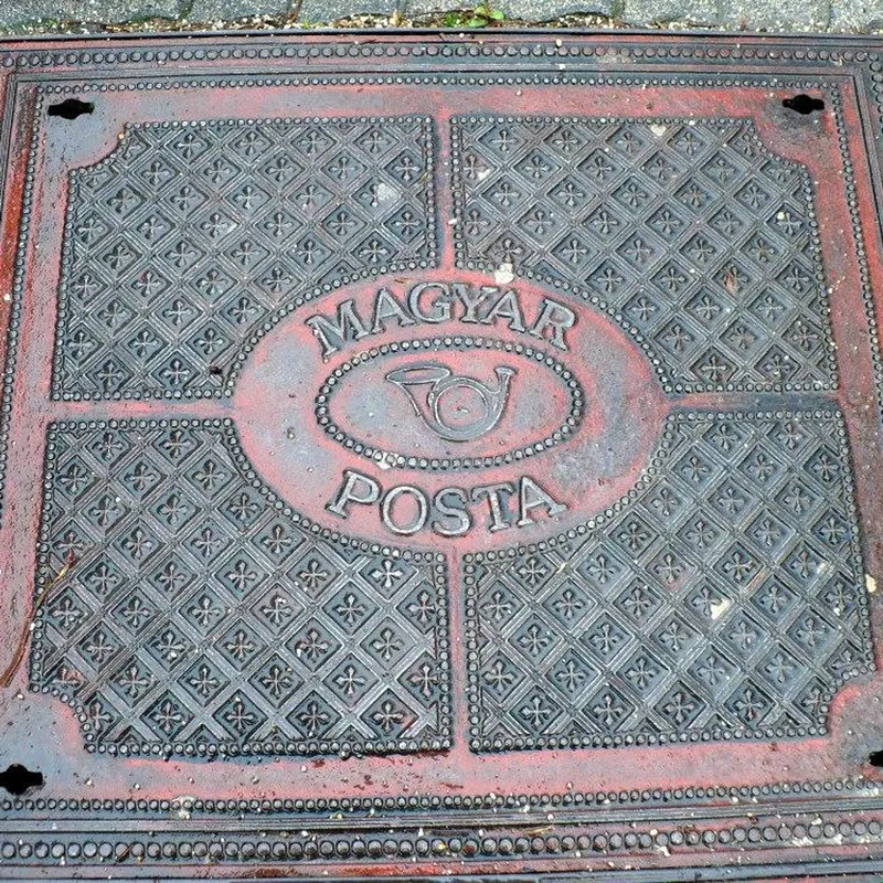 Manhole cover in Budapest, Hungary